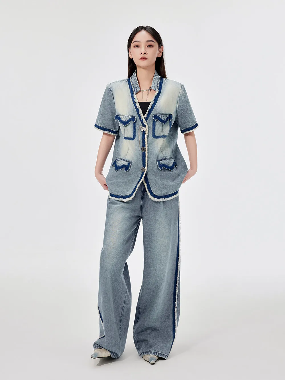 MUKZIN Blue Denim Casual Pant sold by Muzkin product image thumbnail 2