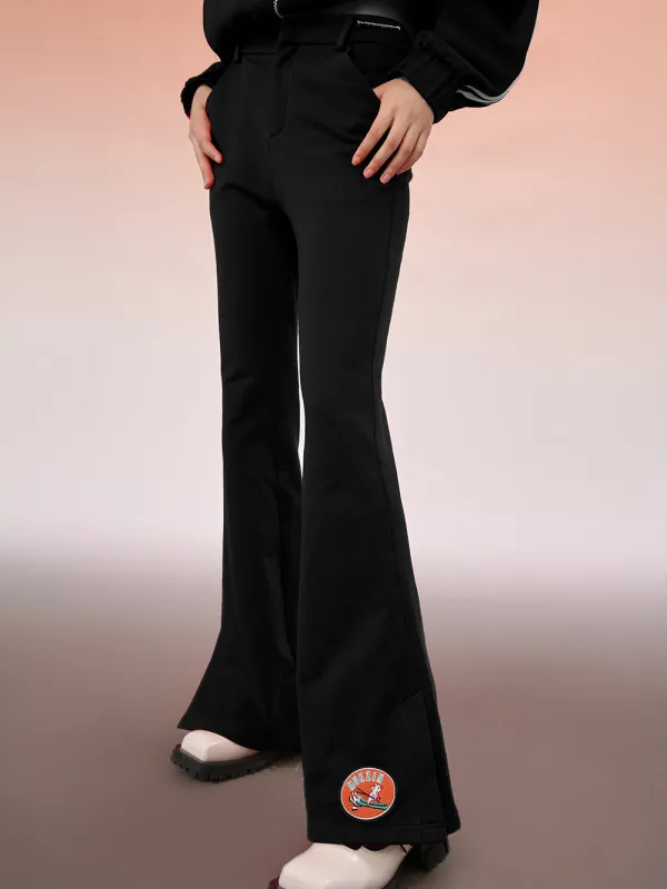 MUKZIN Black Chain Straight-Leg Athletic Trousers sold by Muzkin