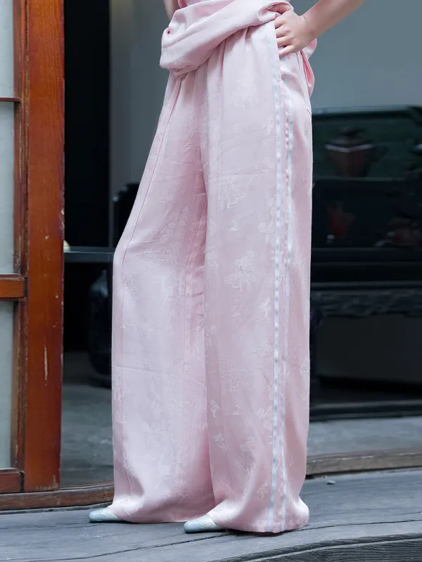 MUKZIN Pink Loose Casual Pants sold by Muzkin