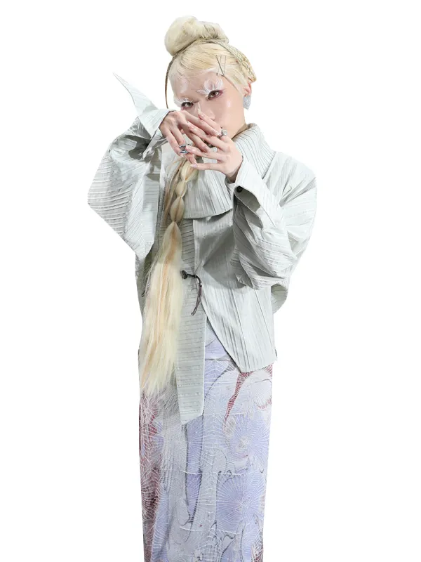 MUKTANK x COOLOTHES Detachable Lapel with Diagonal High Pile Collar, Multi-wear Trench Coat sold by Muzkin