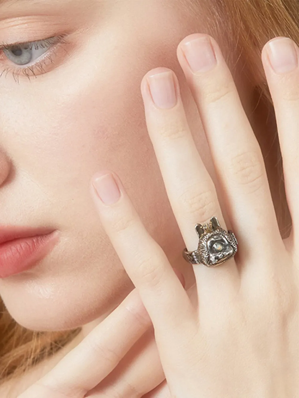 MUKTANK x QUANDO Rabbit Prince Silver Ring sold by Muzkin product image thumbnail 4