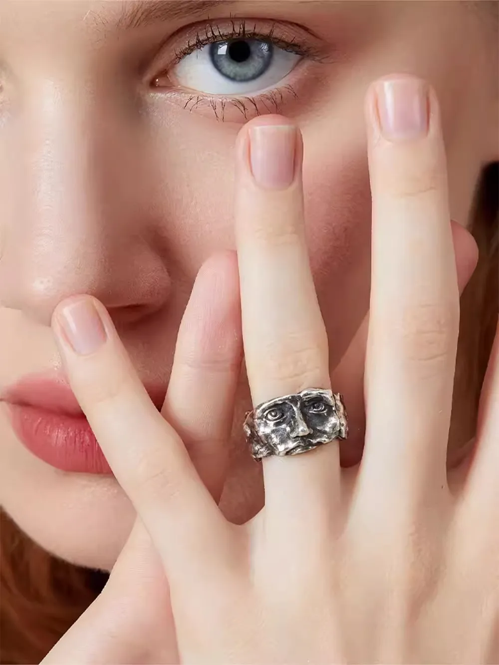 MUKTANK x QUANDO Mask Silver Ring sold by Muzkin product image thumbnail 4