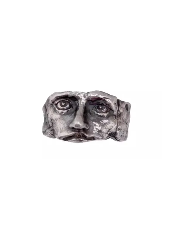 MUKTANK x QUANDO Mask Silver Ring sold by Muzkin