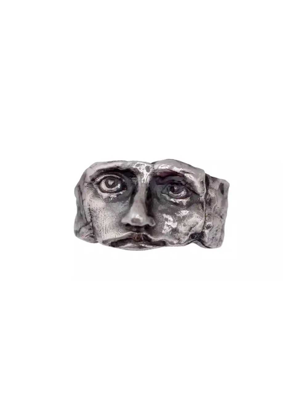 MUKTANK x QUANDO Mask Silver Ring sold by Muzkin