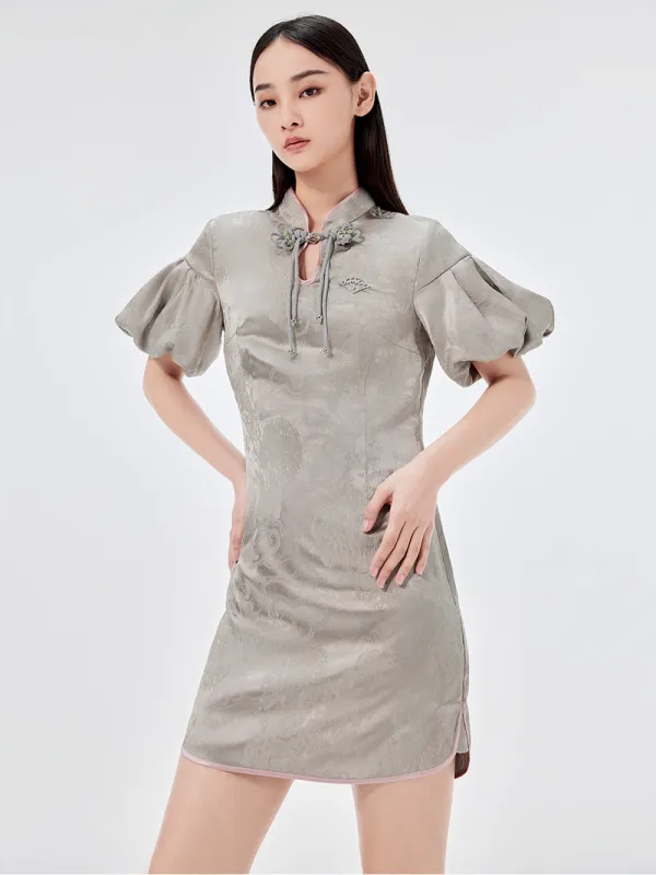 MUKZIN Vintage Jacquard Cheongsam Dress sold by Muzkin
