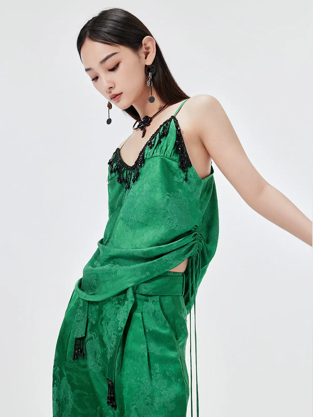 MUKZIN Sexy Suspender Jacquard Pants Suit Two-piece Set sold by Muzkin product image thumbnail 5