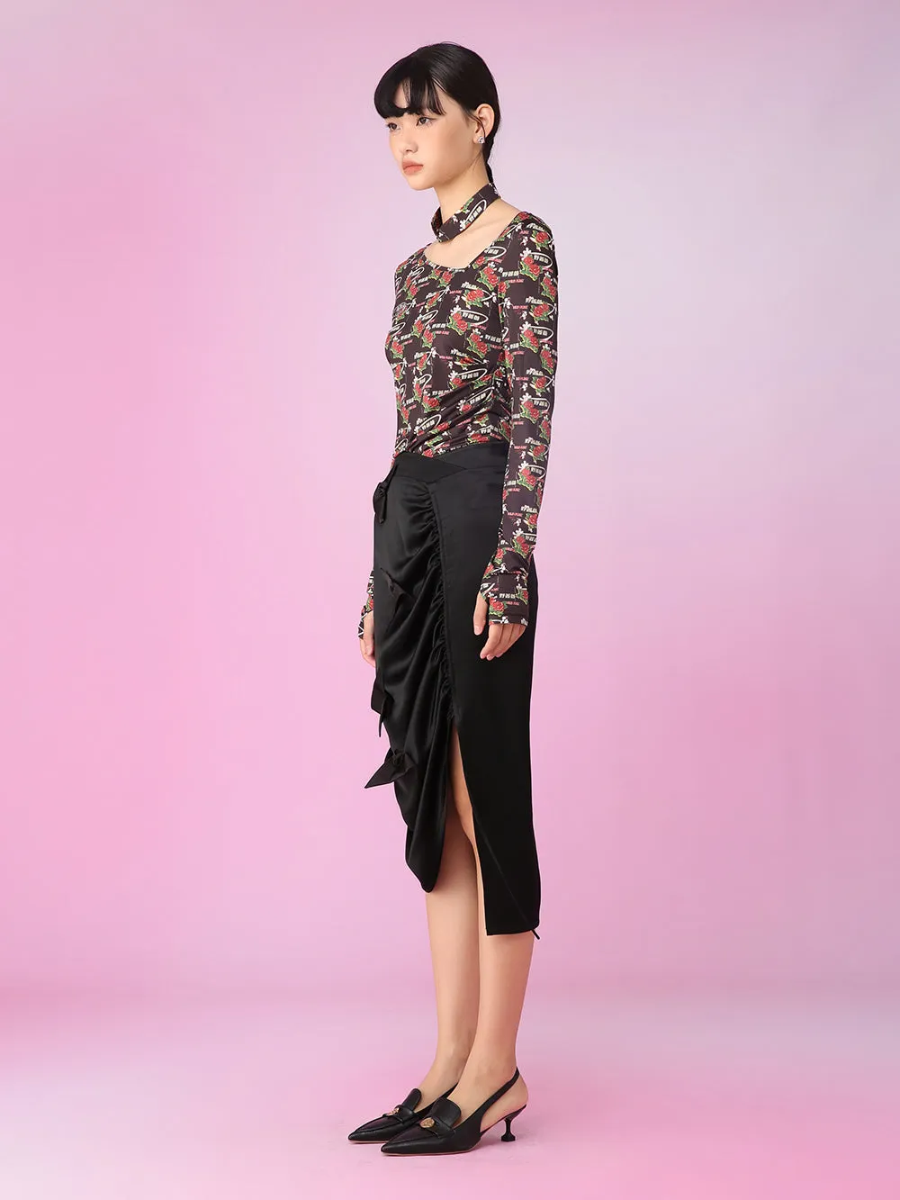 MUKZIN Slim Pleating OL Style Irregular Design Skirts sold by Muzkin product image thumbnail 5