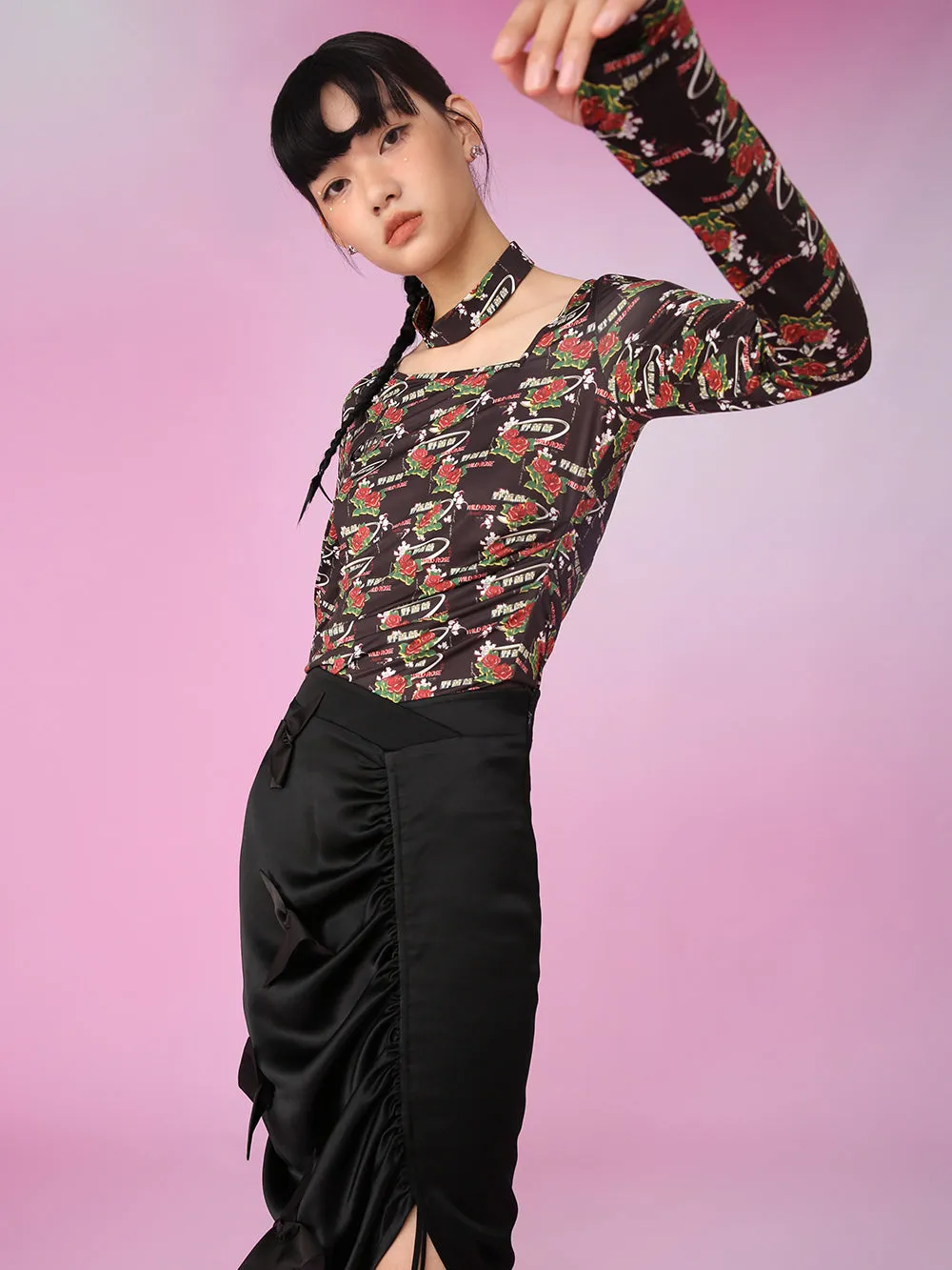 MUKZIN Slim Pleating OL Style Irregular Design Skirts sold by Muzkin product image thumbnail 4