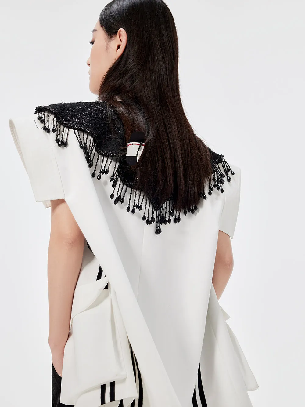 MUKZIN Black Lace Fringed Shawl Scarf sold by Muzkin product image thumbnail 5