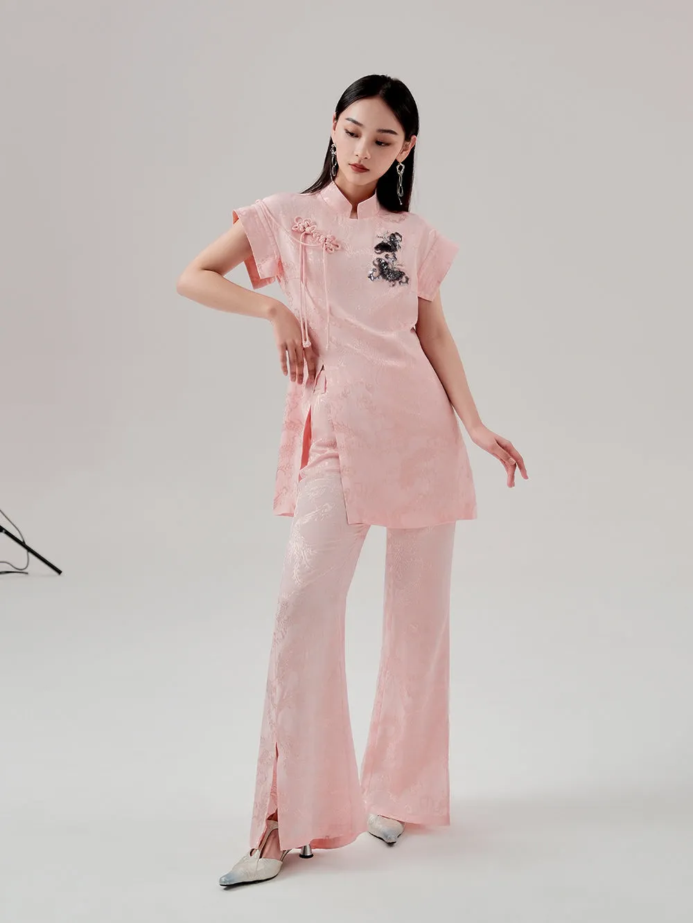 MUKZIN Chinese Cheongsam Design Sleeveless T-shirt sold by Muzkin product image thumbnail 3