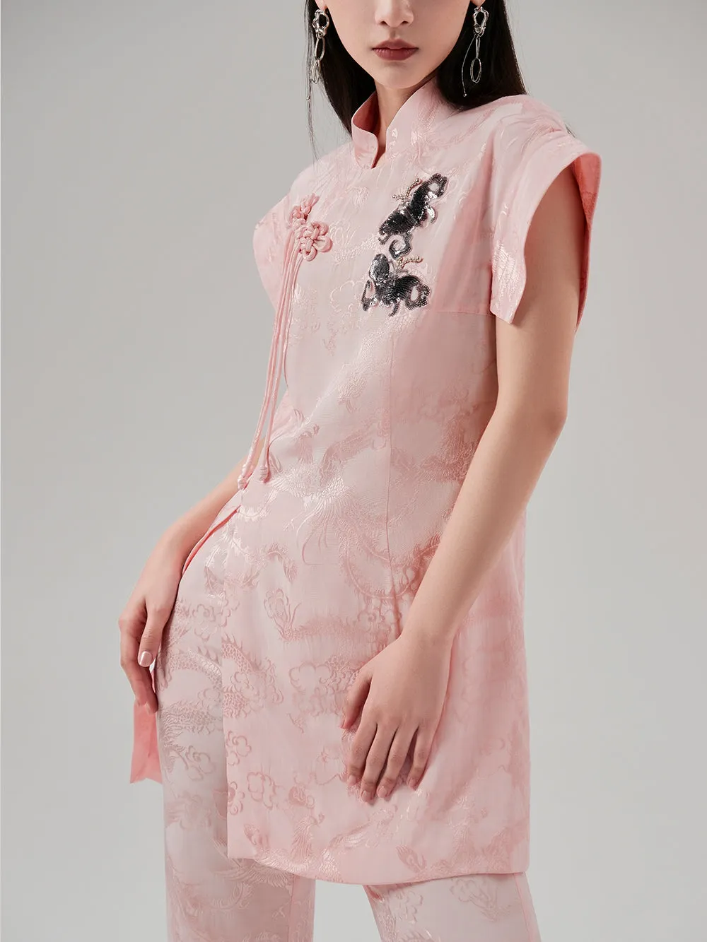 MUKZIN Chinese Cheongsam Design Sleeveless T-shirt sold by Muzkin product image thumbnail 2