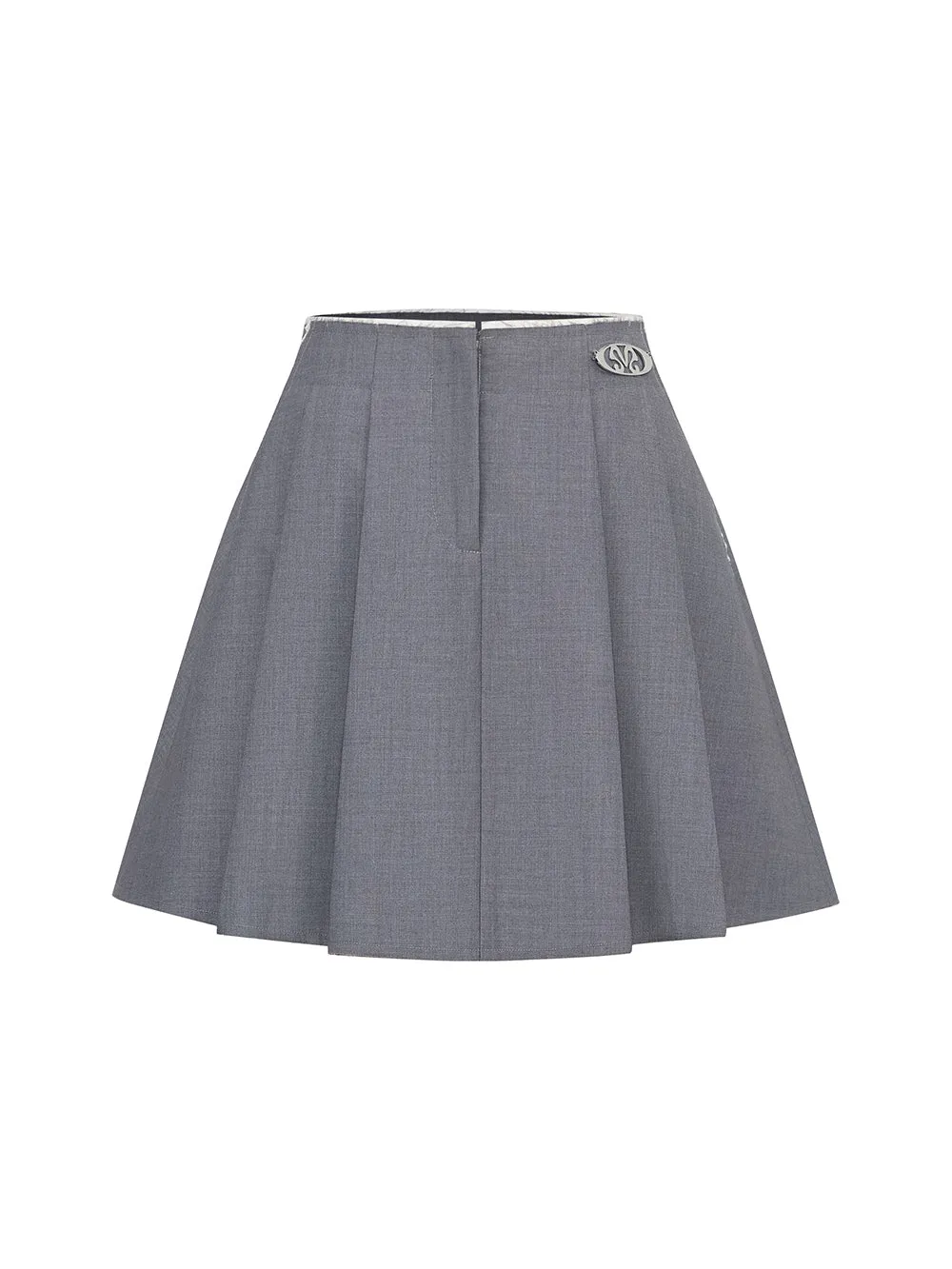 MUKZIN Versatile Gray Slimming Preppy Skirt sold by Muzkin