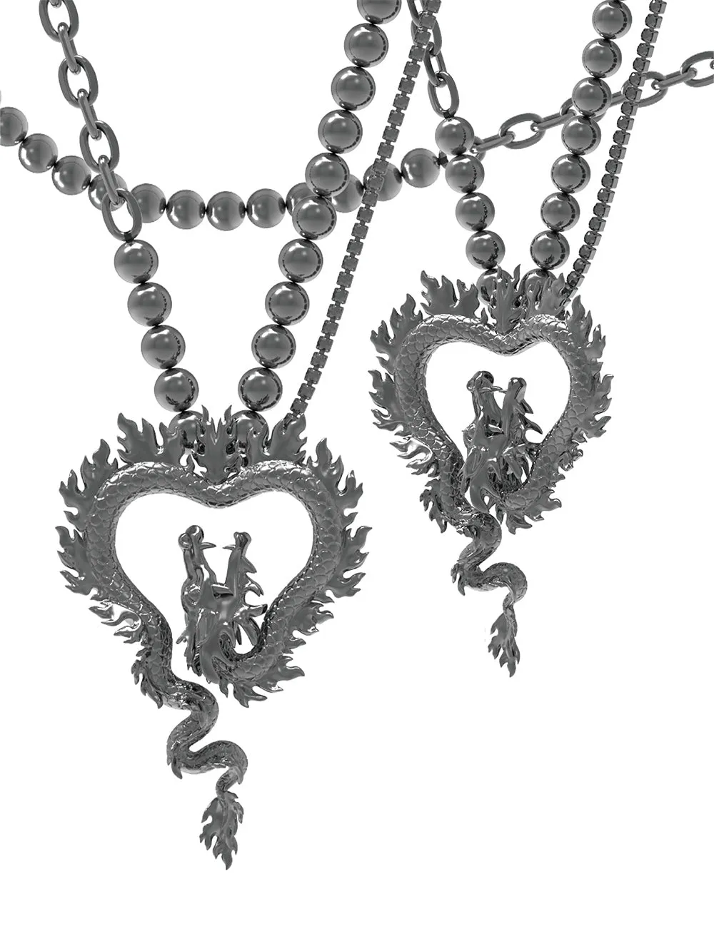 MUKTANK x Mandarin Zan Club Swimming Dragon in the Abyss Black Pearl Necklace sold by Muzkin product image thumbnail 5