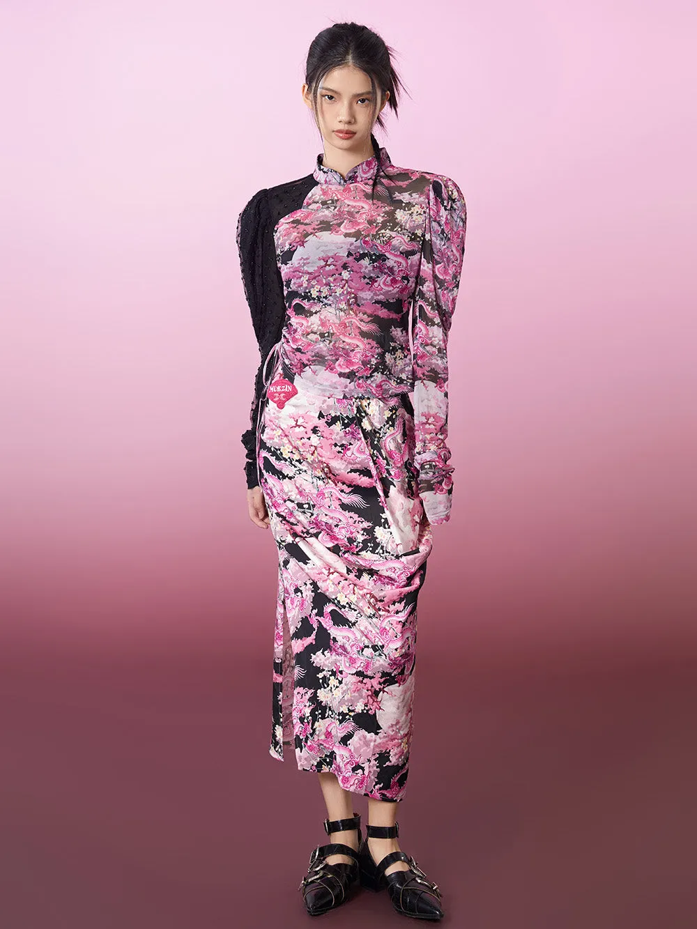 MUKZIN Slim Fit Printed New Vintage Skirt sold by Muzkin product image thumbnail 5