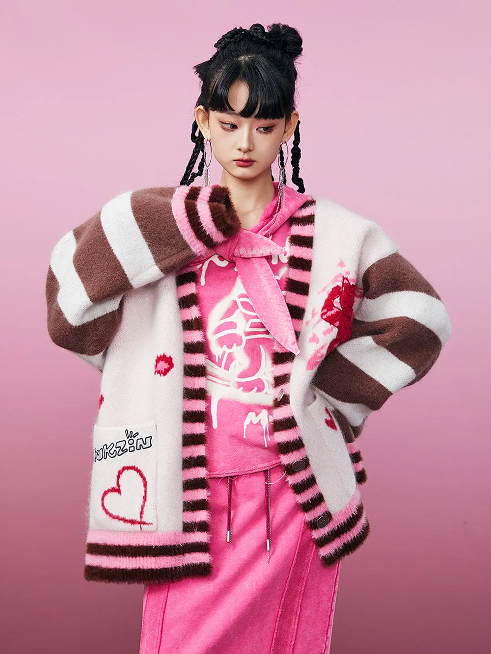 MUKZIN Jacquard Age-reducing Embroidery Loose Knitted Sweater sold by Muzkin product image thumbnail 2