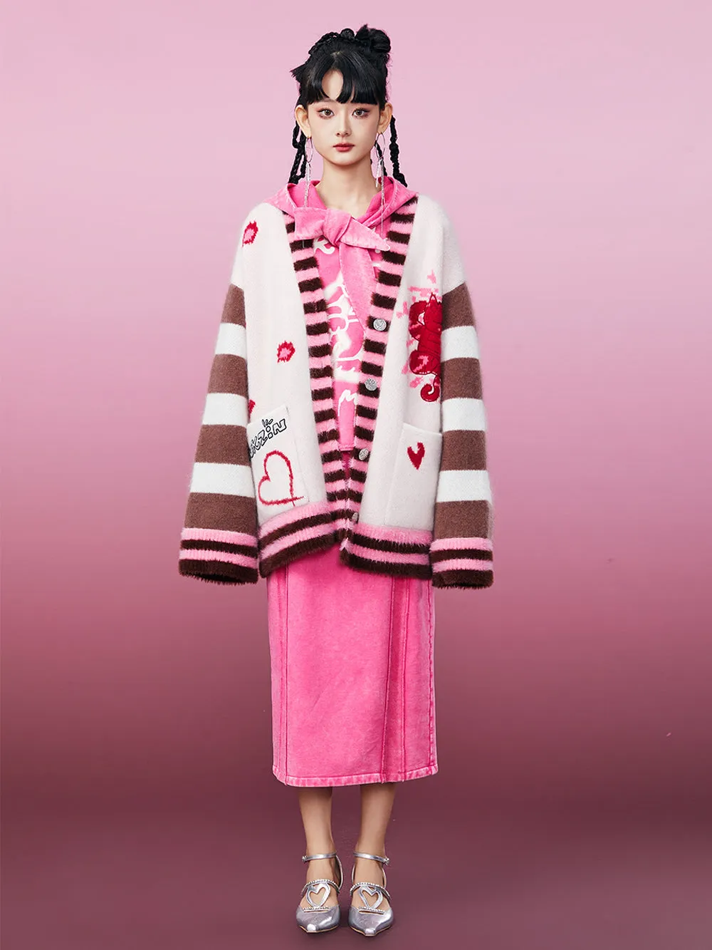 MUKZIN Jacquard Age-reducing Embroidery Loose Knitted Sweater sold by Muzkin product image thumbnail 5