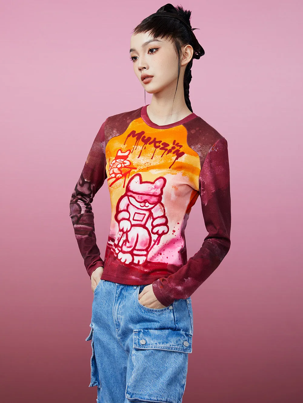 MUKZIN Slim Fit Printed Retro Original Classic Bottoming Shirt sold by Muzkin product image thumbnail 5