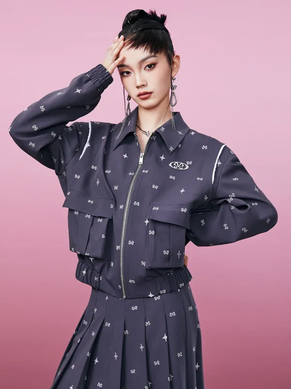 MUKZIN Frog Botton Stars Logo Classic Coat sold by Muzkin