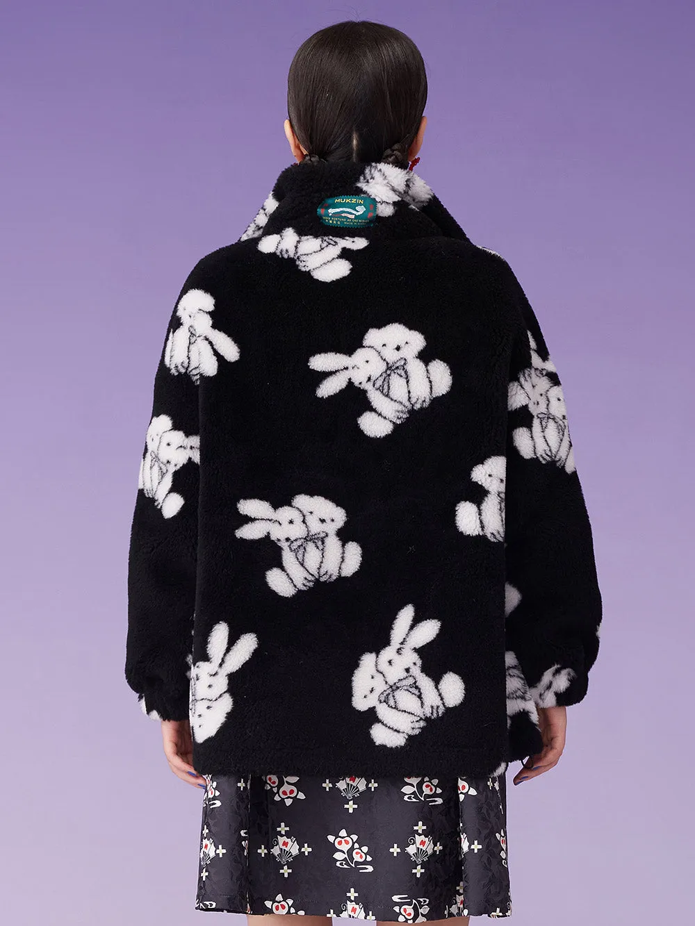 MUKZIN Black Loose and Thick Retro Plush Fur Coat sold by Muzkin product image thumbnail 5