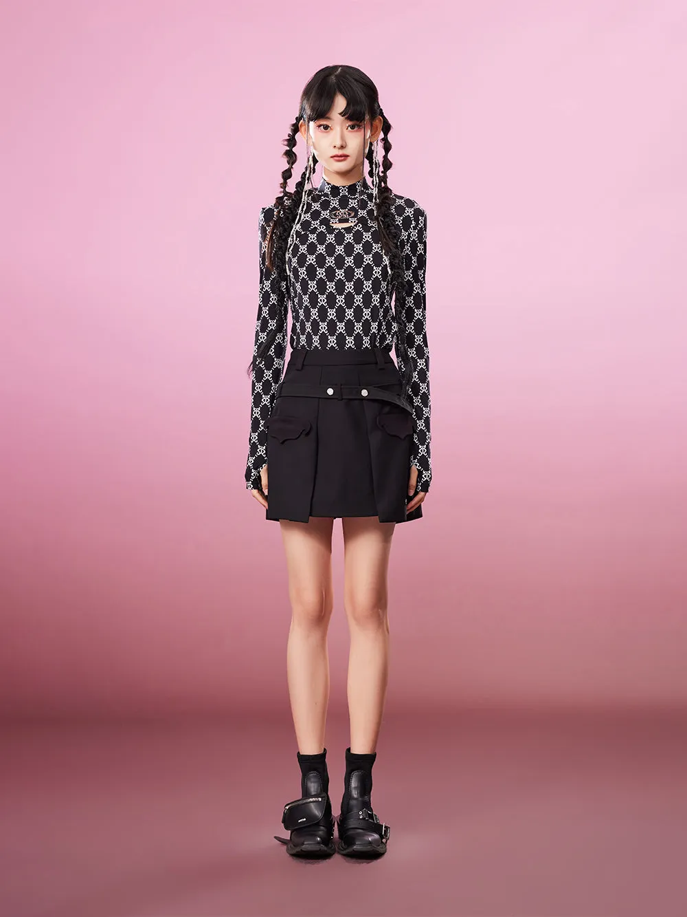 MUKZIN Contrast Printed Silk Bottoming Shirt sold by Muzkin product image thumbnail 3