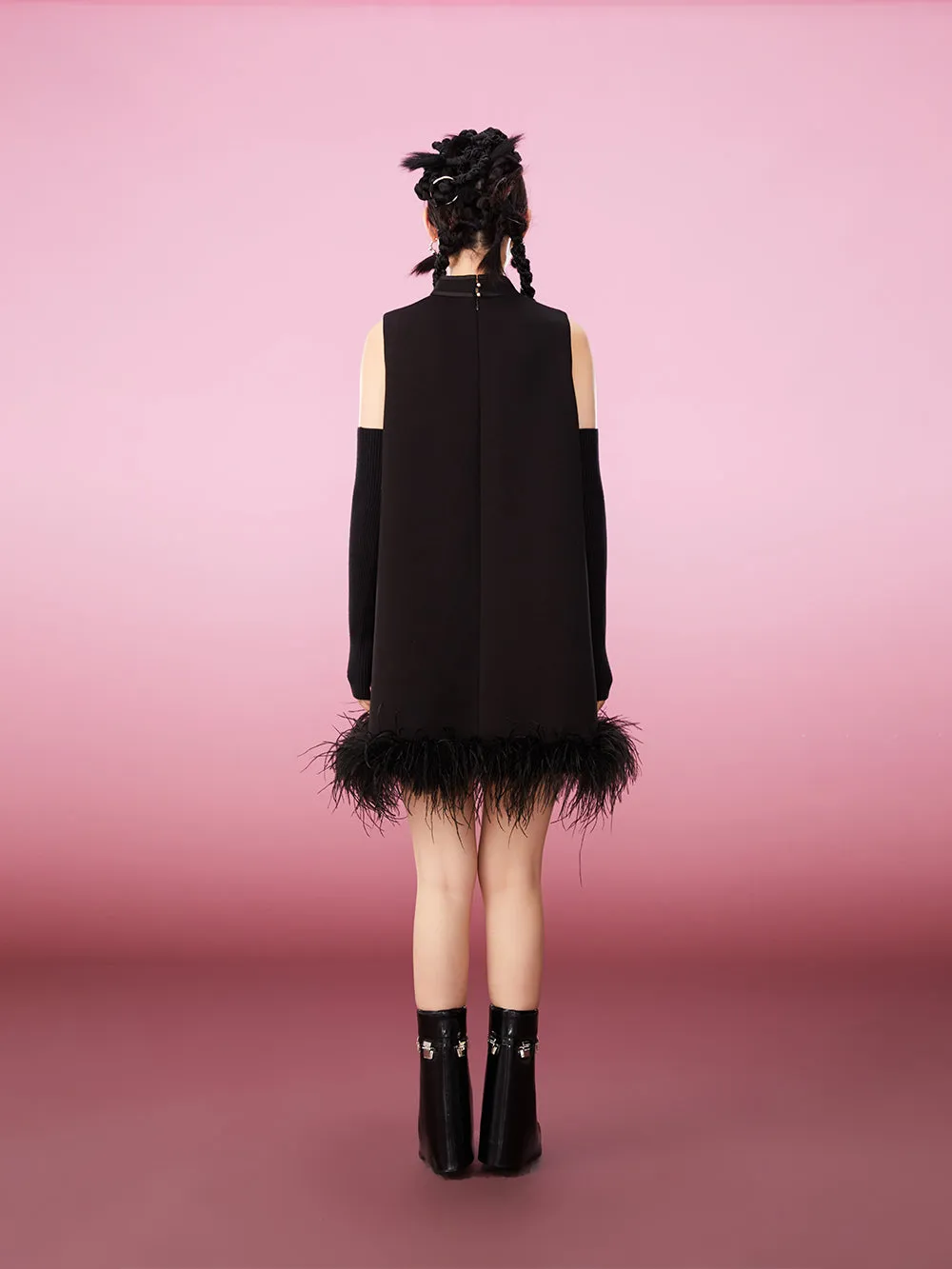 MUKZIN Ribbon Sequin Embroidered Knit Sleeve Modified Cheongsam sold by Muzkin product image thumbnail 5