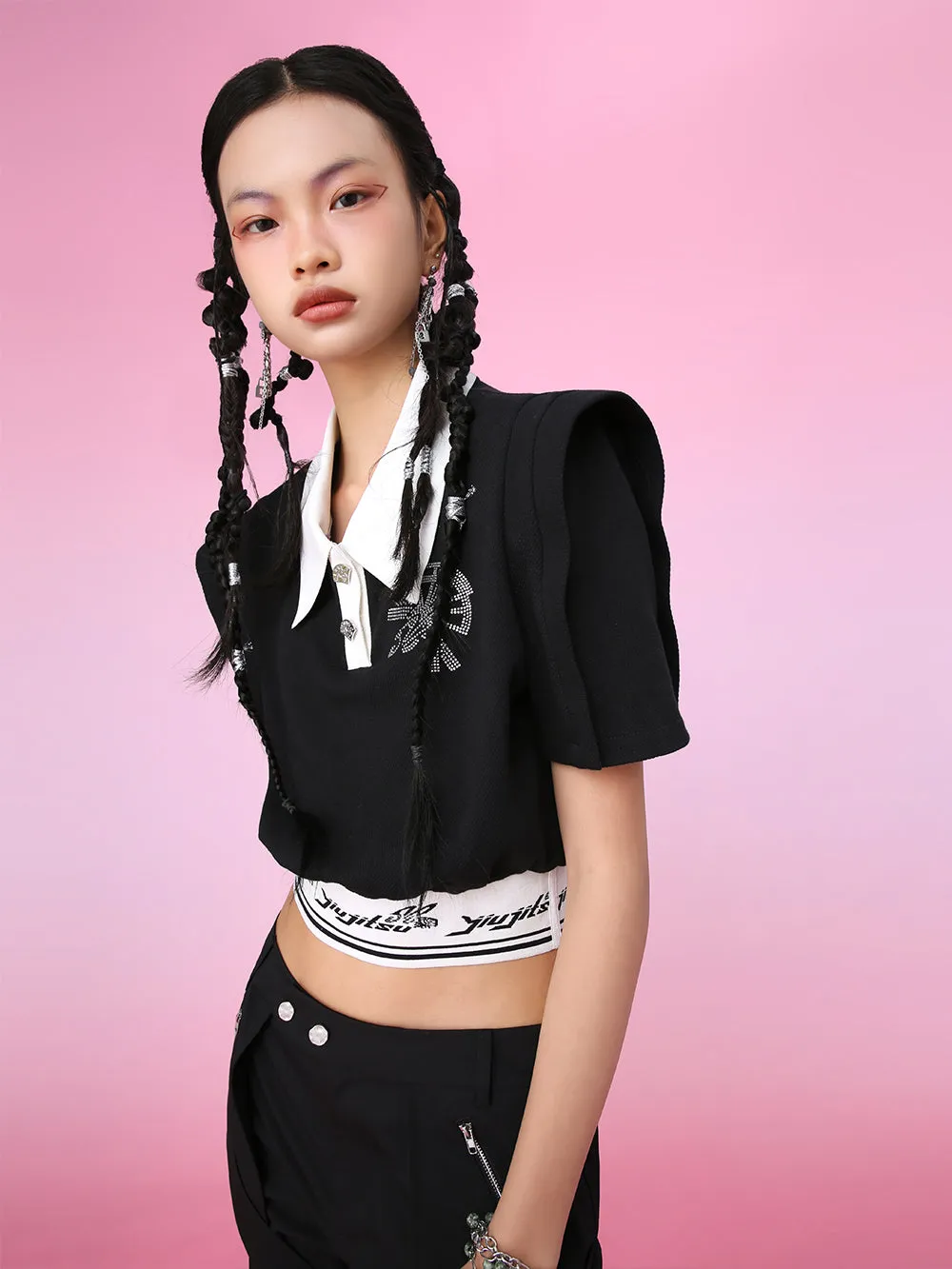 MUKZIN POLO Neck Mini Fashion Color Matching T-shirts sold by Muzkin product image thumbnail 2