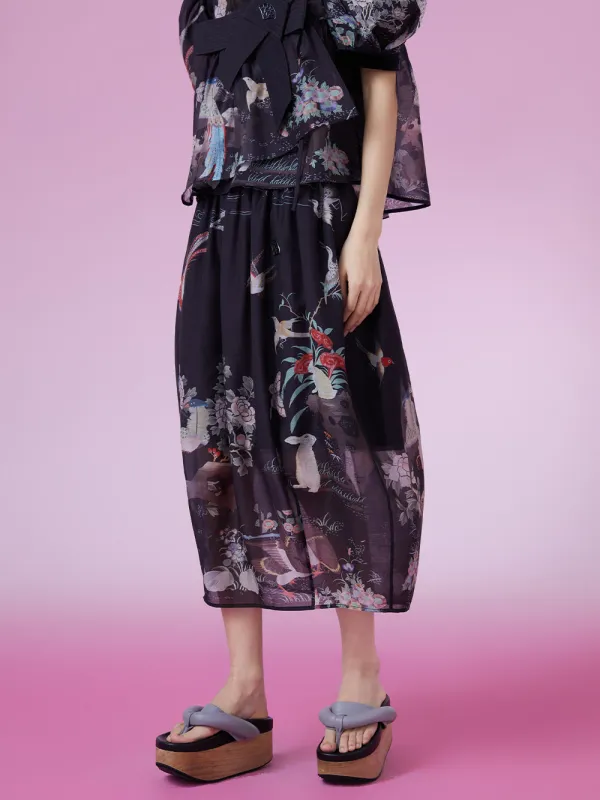 MUKZIN Priinting Original Cool Retro Loose Thiner Skirts sold by Muzkin