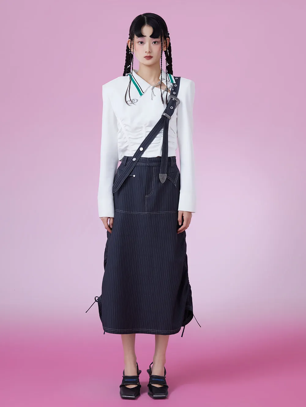 MUKZIN Slim White POLO Collar School Style T-shirts sold by Muzkin product image thumbnail 3