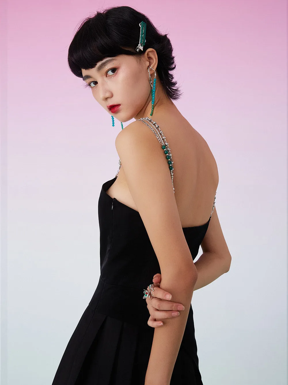 MUKZIN Black Cutout Strap Dress sold by Muzkin product image thumbnail 3