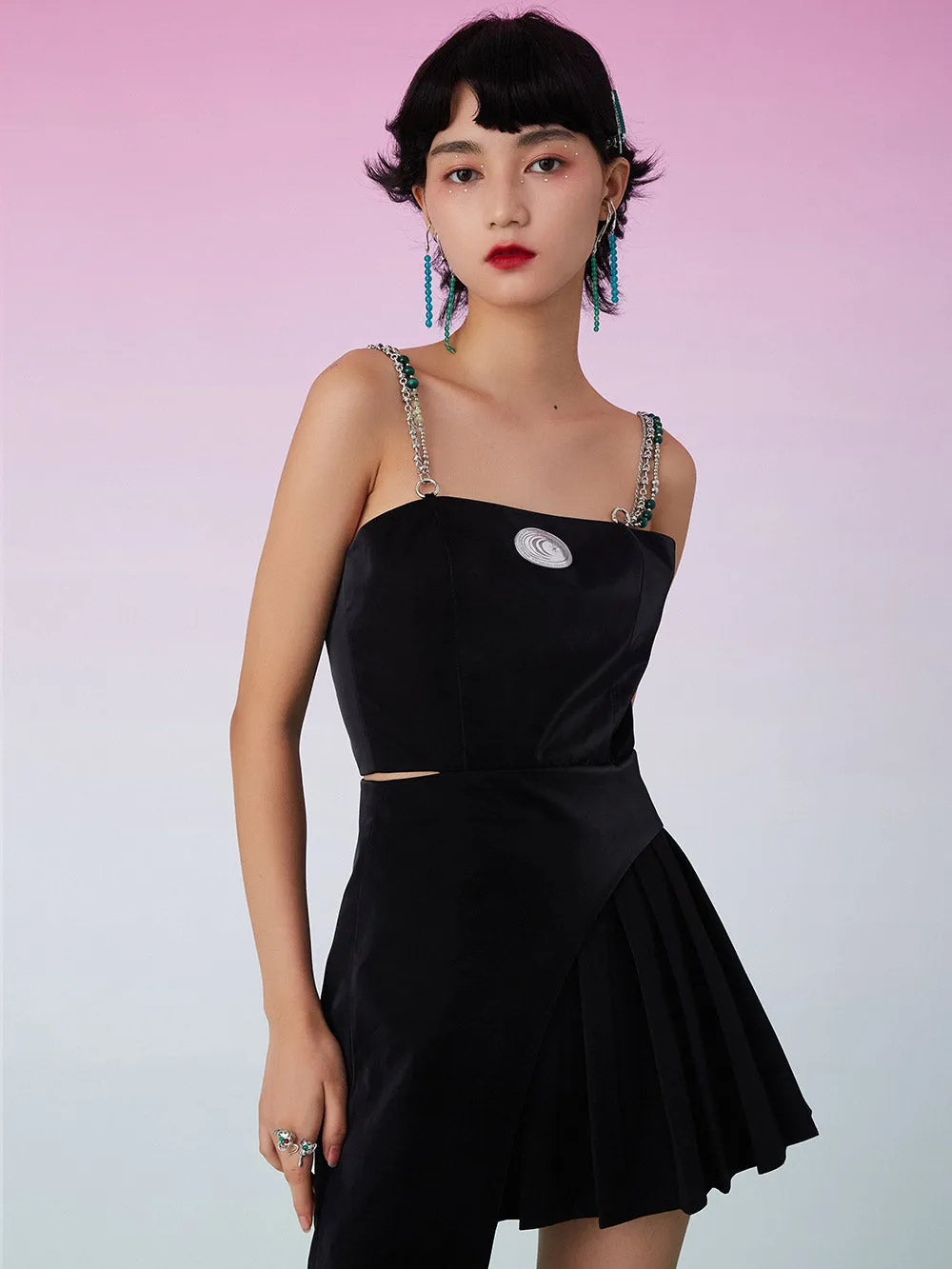 MUKZIN Black Cutout Strap Dress sold by Muzkin product image thumbnail 5
