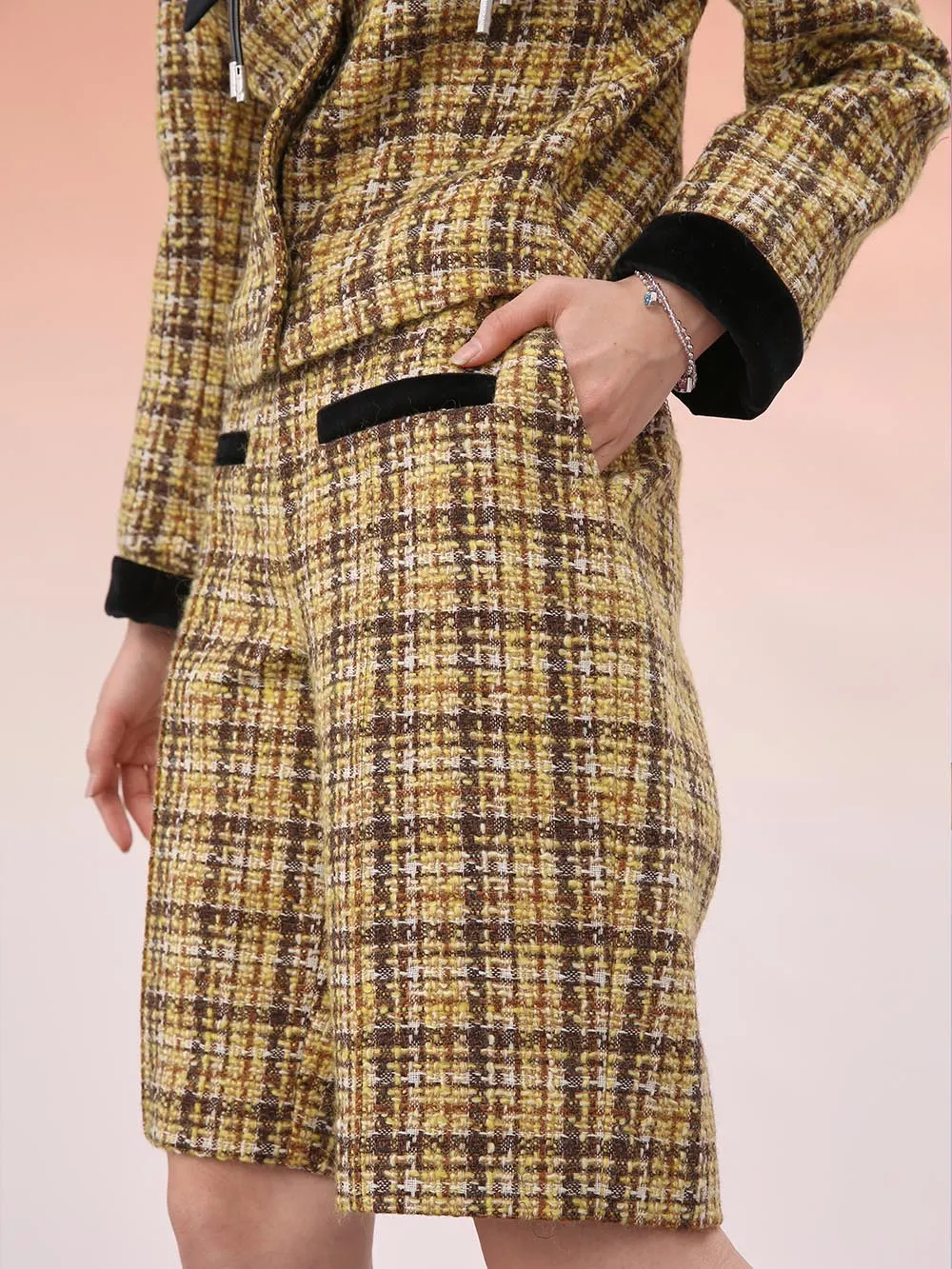 MUKZIN Yellow Coffee Color Short Small Fragrance Shorts sold by Muzkin