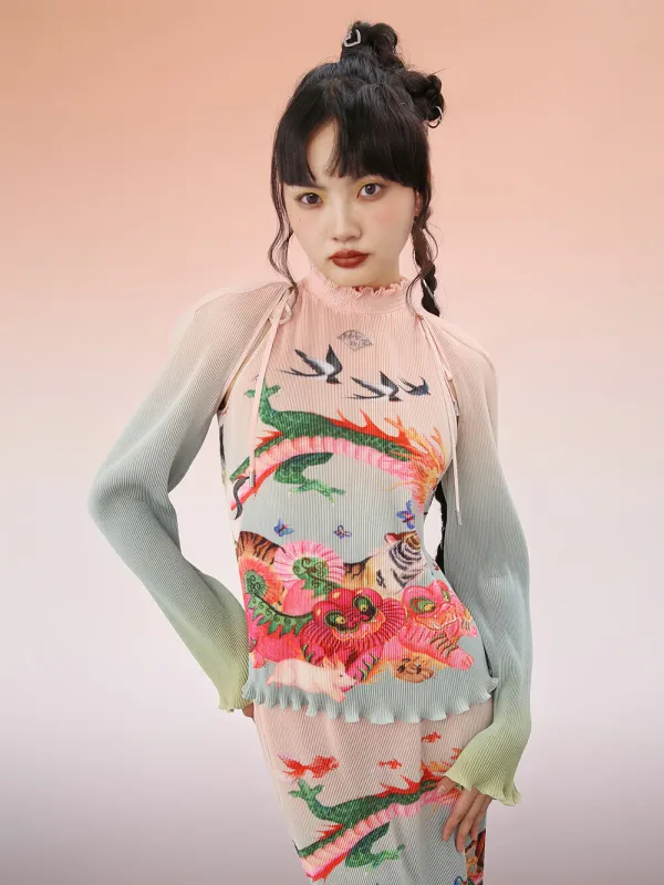 MUKZIN Printed Slim Bottoming Shirt sold by Muzkin