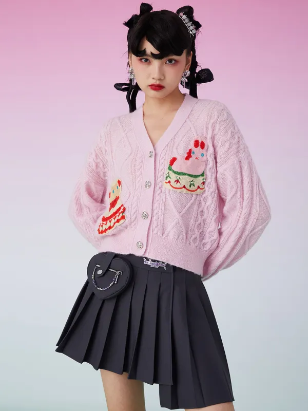 MUKZIN Spring Commute Pink Cardigan sold by Muzkin