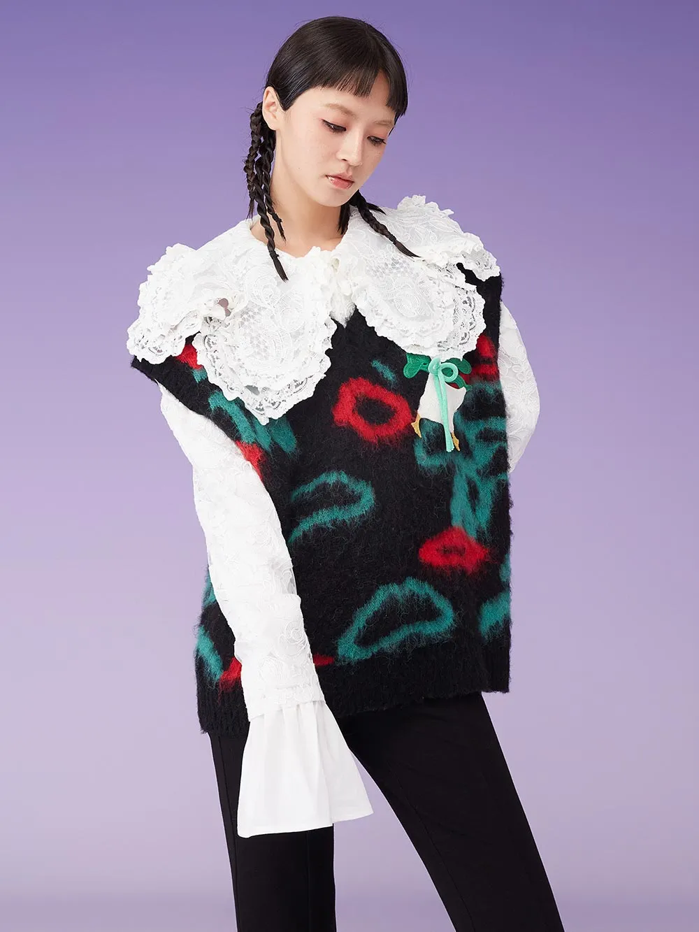 MUKZIN Black Knitted Vest sold by Muzkin product image thumbnail 3