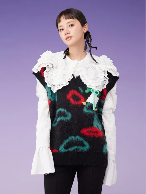 MUKZIN Black Knitted Vest sold by Muzkin