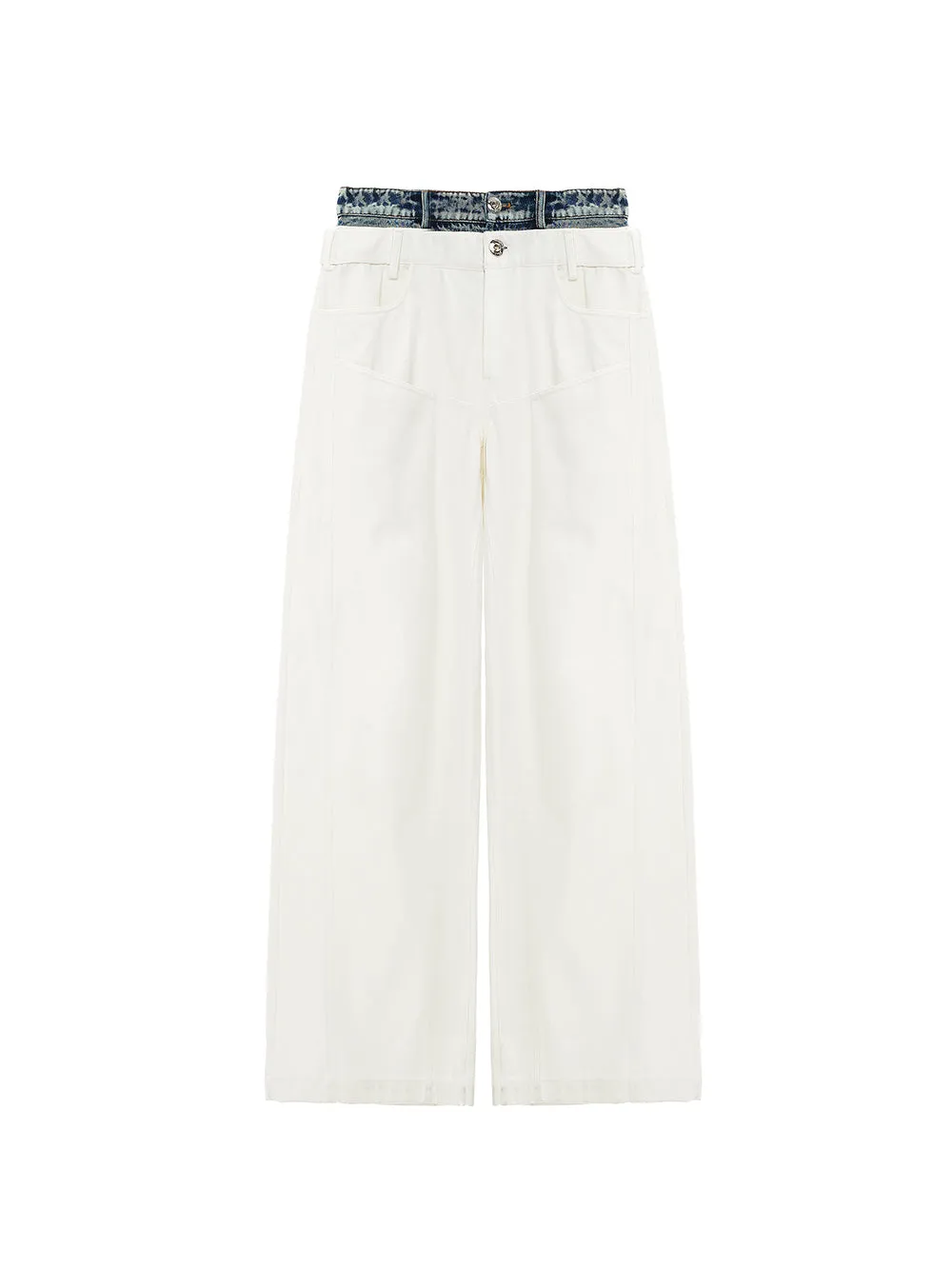 MUKTANK×MODULER Waist-Paneled Heavy-Duty Oversized Jeans sold by Muzkin product image thumbnail 2