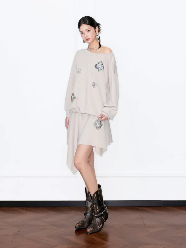 MUKZIN“Capsule Collection”Asymmetrical Ruffle Hem Skirt sold by Muzkin