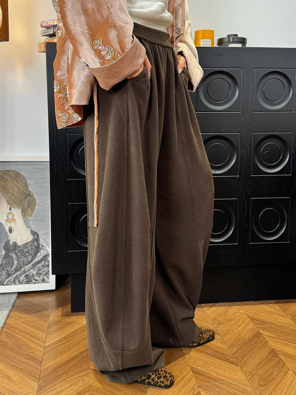 MUKZIN“Capsule Collection”Soft Drapey Elastic Waist Wide Leg Pants sold by Muzkin product image thumbnail 2