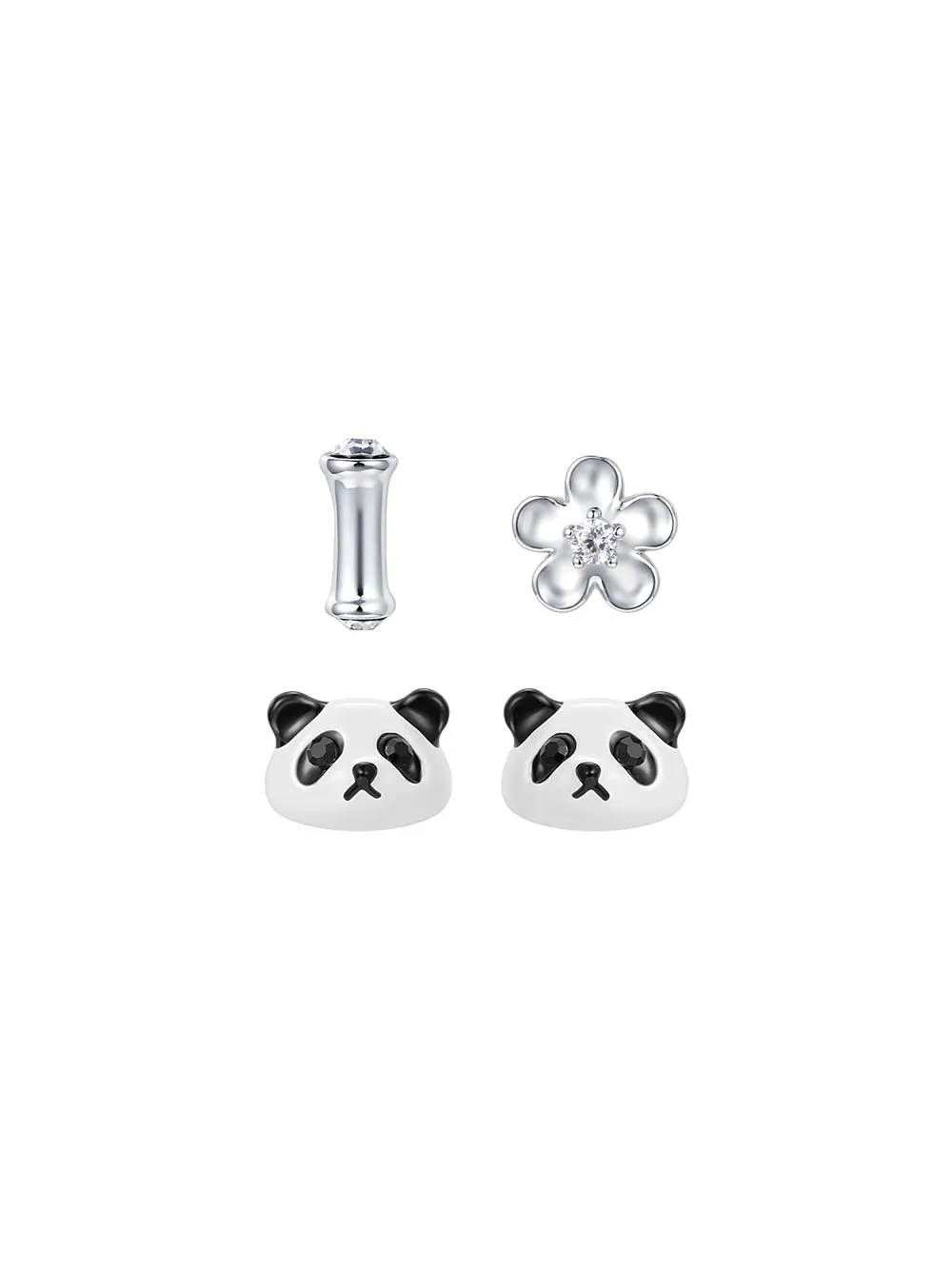 MUKTANK×SUN HUNTER Panda Earring Set sold by Muzkin