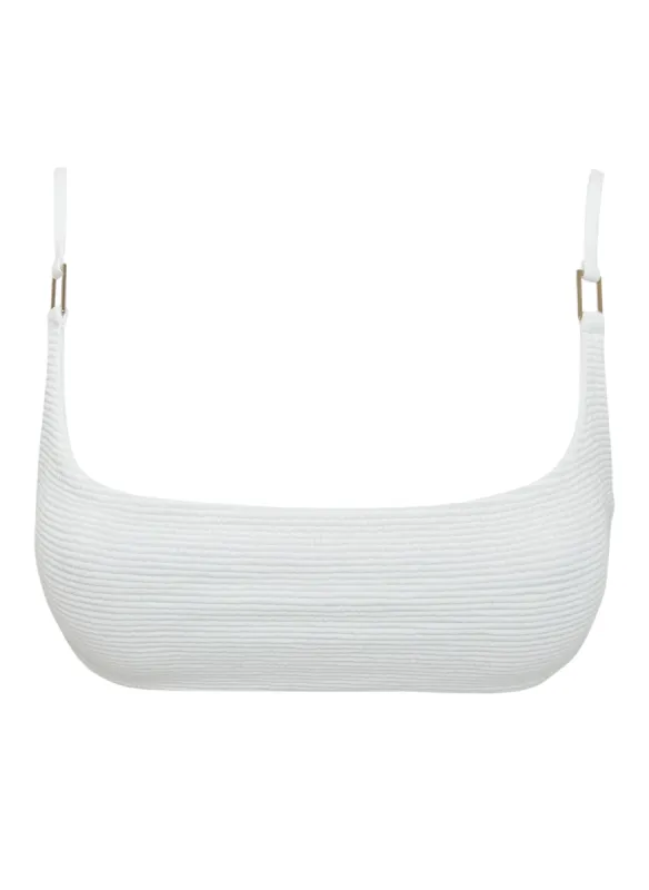 JADE TOP | WHITE CRINKLE sold by Slate Swim