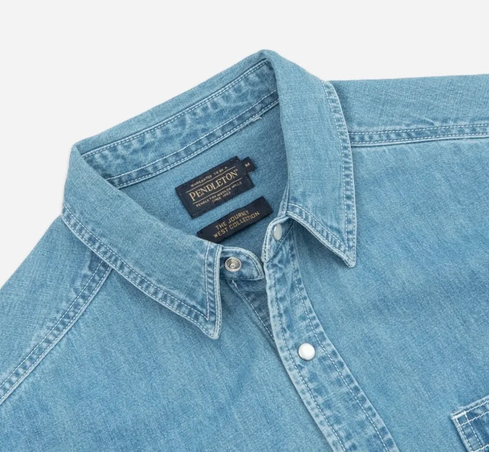 Pendleton denim western work shirt sold by Fulmine Mercantile Co product image thumbnail 3