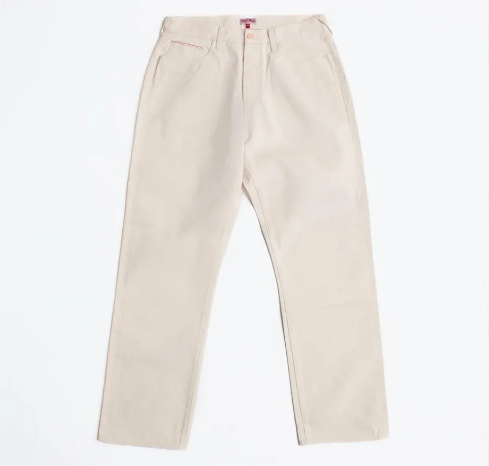 Dubbleware selvedge denim straight leg jeans - ecru sold by Fulmine Mercantile Co