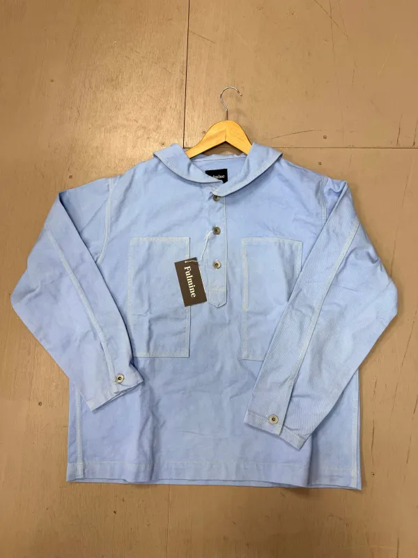 Fulmine USN Hand Dyed Shawl Denim Popover made by Fulmine Mercantile Co