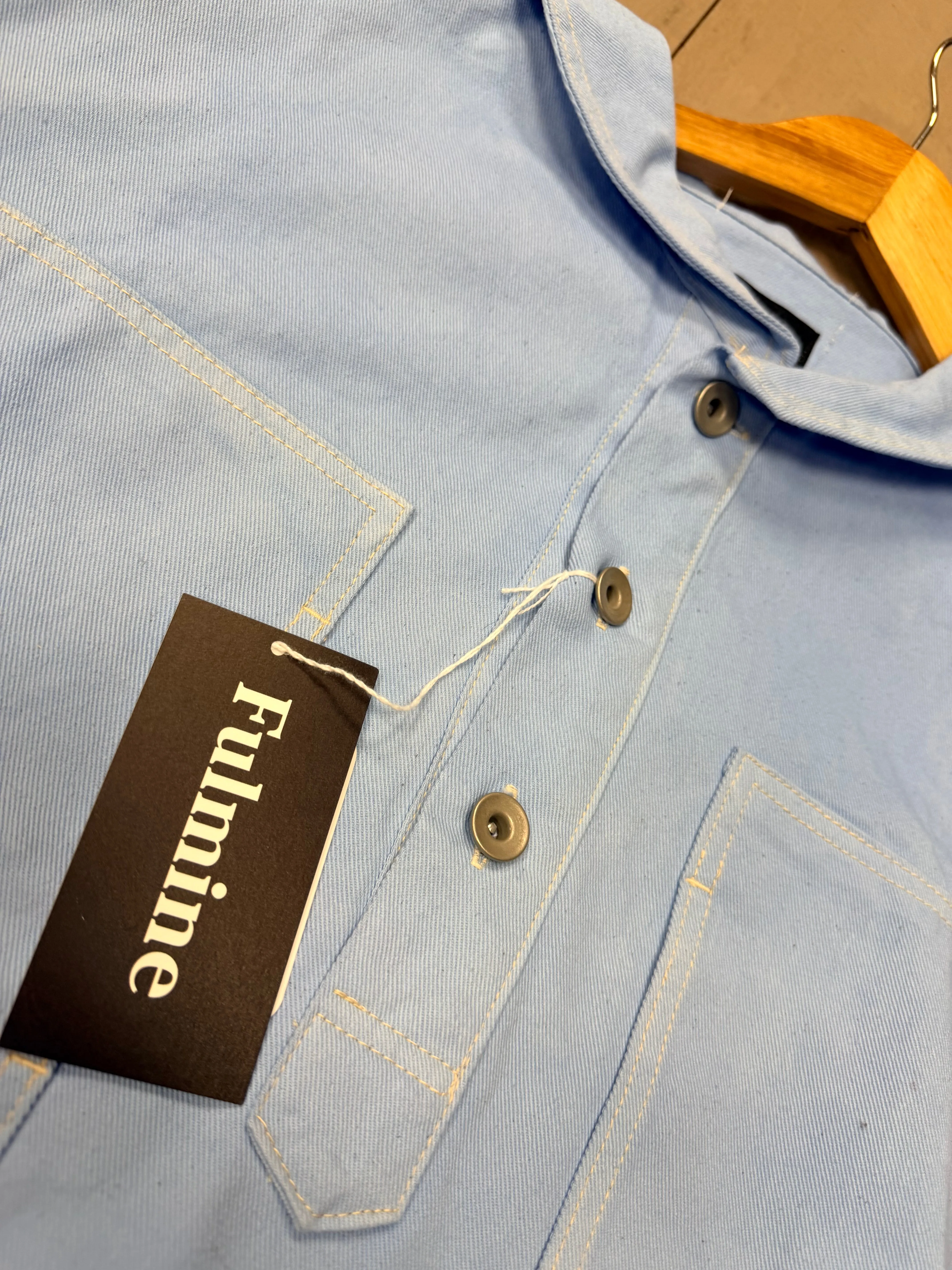 Fulmine USN Hand Dyed Shawl Denim Popover sold by Fulmine Mercantile Co product image thumbnail 3