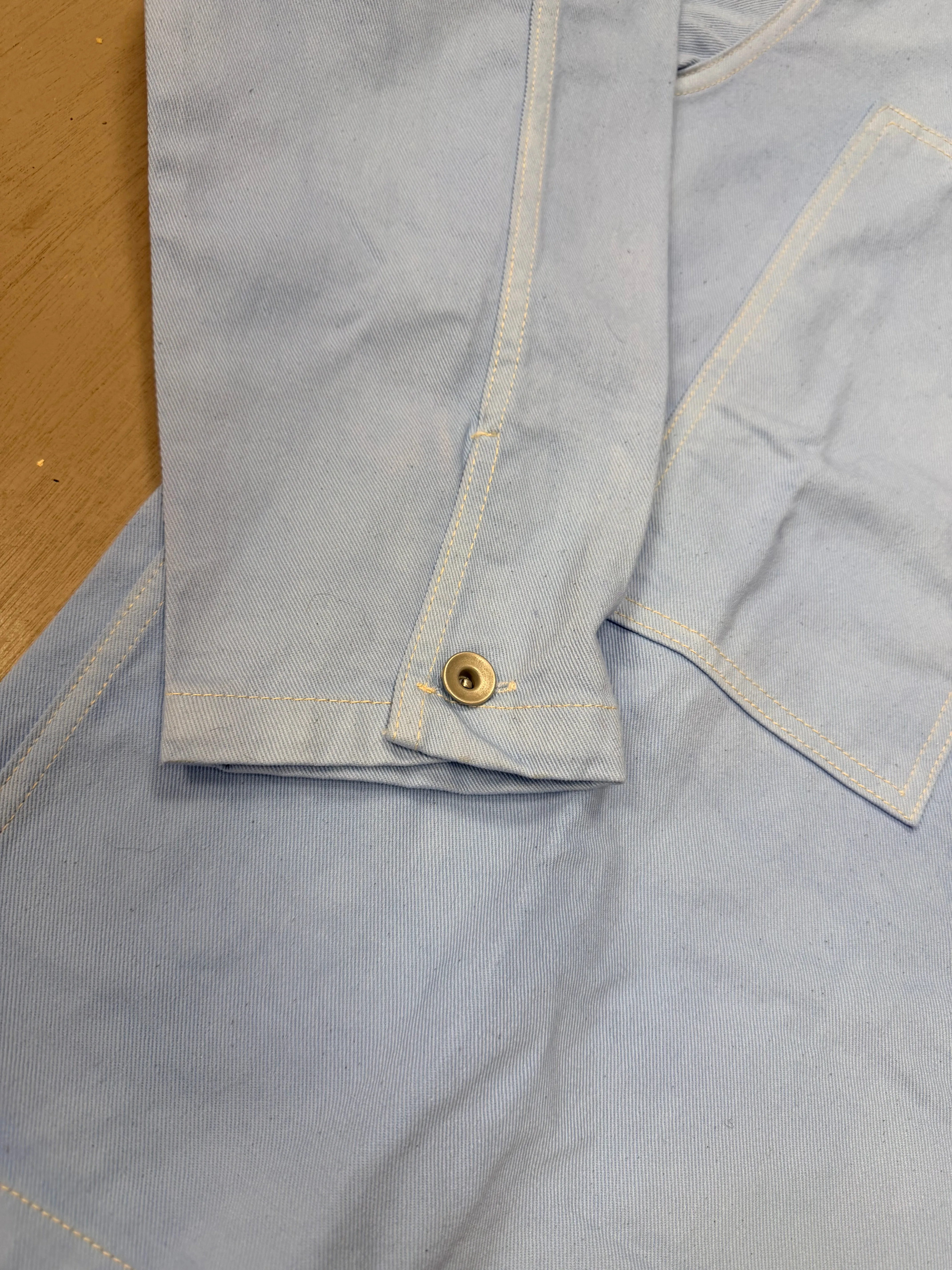 Fulmine USN Hand Dyed Shawl Denim Popover sold by Fulmine Mercantile Co product image thumbnail 2