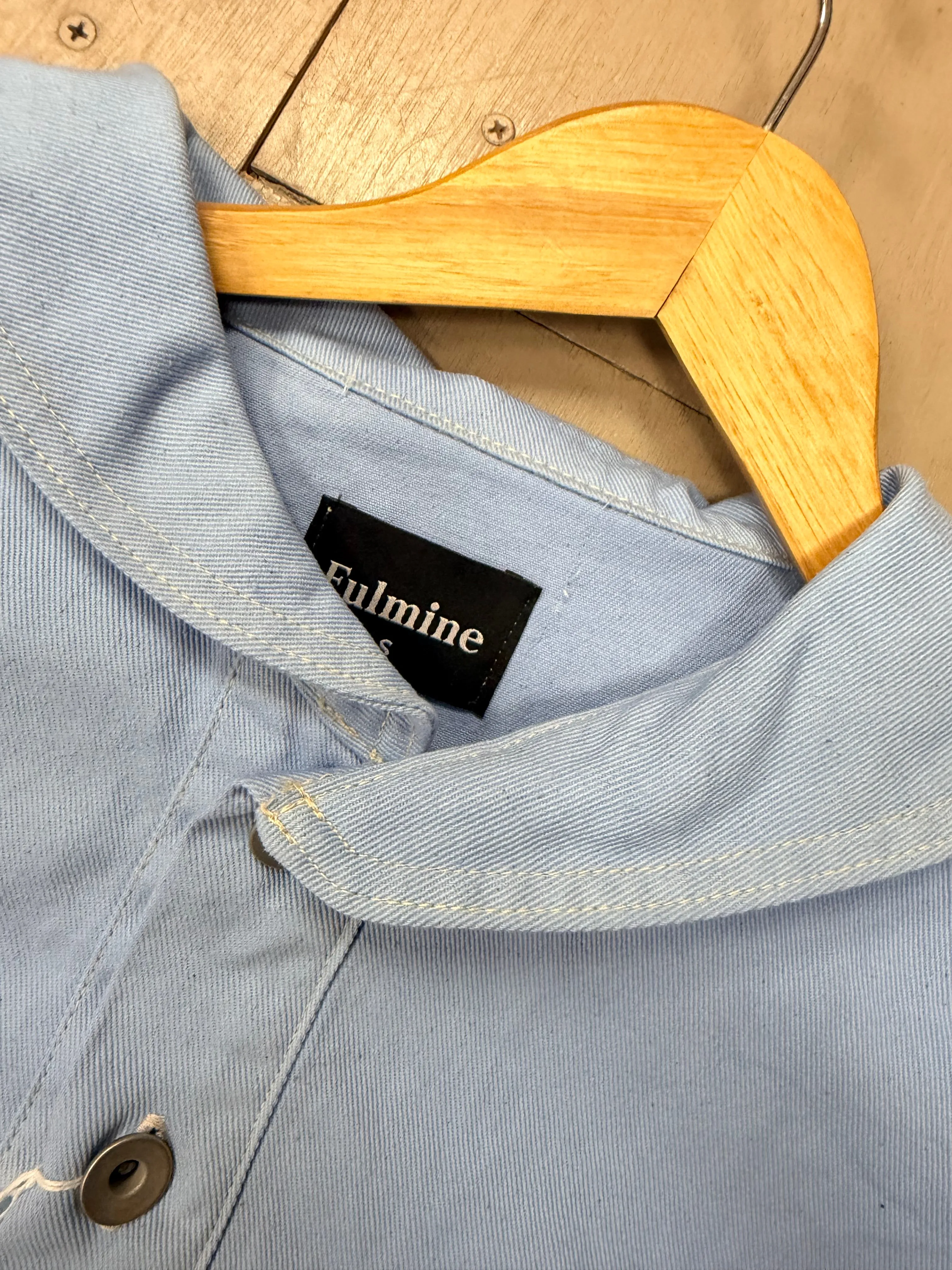 Fulmine USN Hand Dyed Shawl Denim Popover sold by Fulmine Mercantile Co product image thumbnail 5