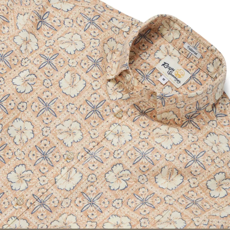 Reyn Spooner Pua Patchwork Tailored Buttonfront Shirt - Toast made by Fulmine Mercantile Co