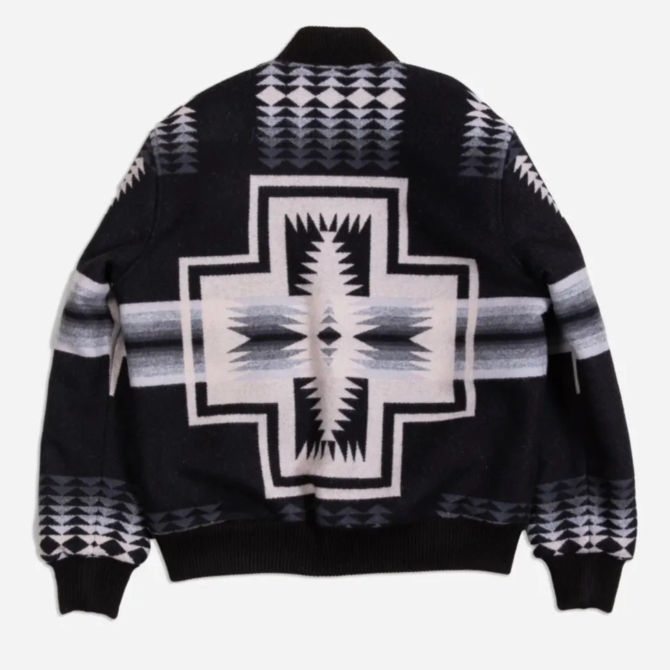 Pendleton Quilted Gorge Varsity Jacket - Harding Black sold by Fulmine Mercantile Co product image thumbnail 2