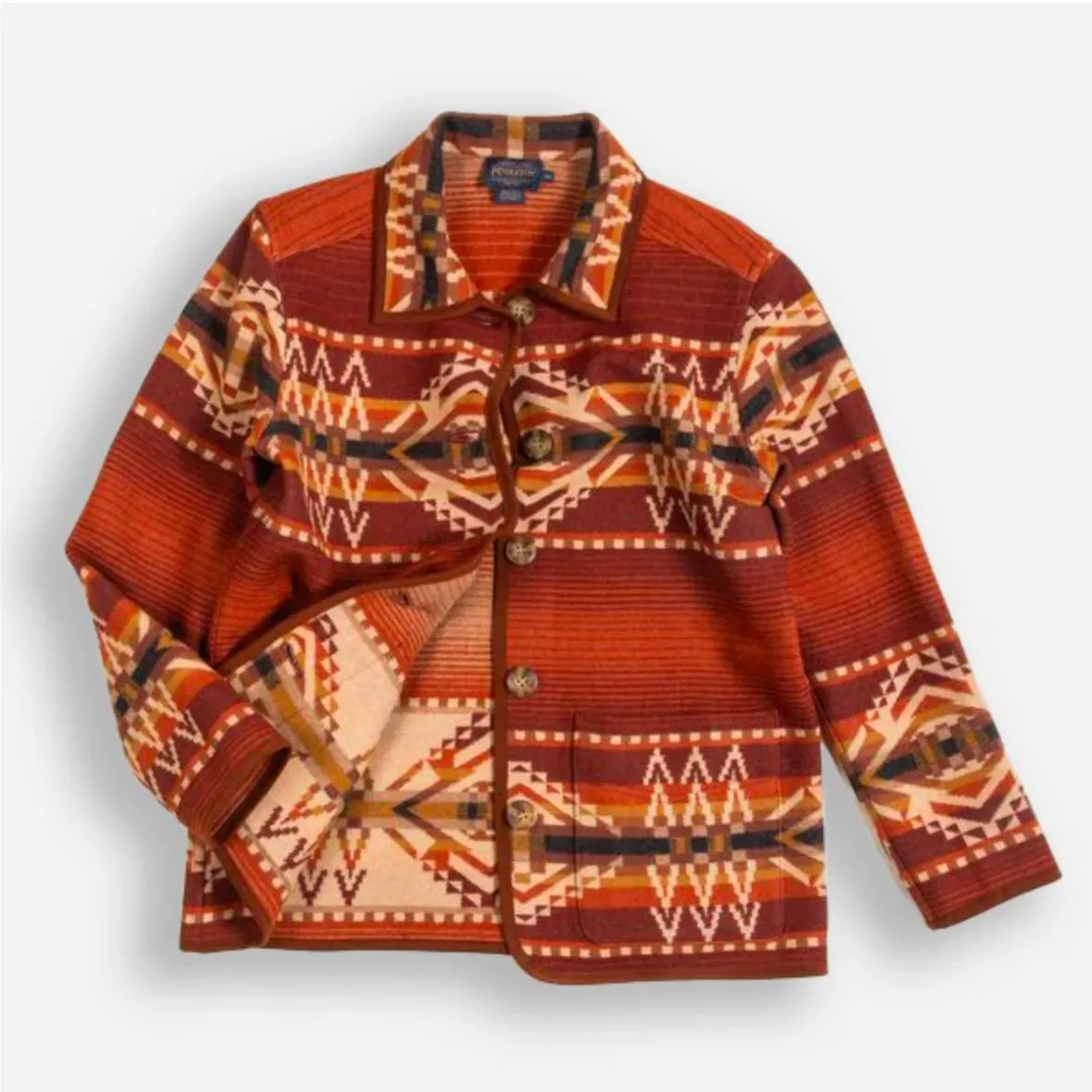 Pendleton women’s Reversible Wool Coat-copper Beacon Rock sold by Fulmine Mercantile Co product image thumbnail 2