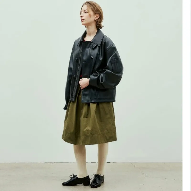 Uniform Bridge Military Inspired Cotton Flare Skirt made by Fulmine Mercantile Co